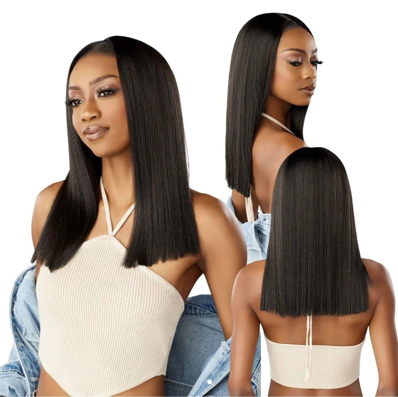 Sensationnel Kinky Edges Y-Part HD Lace Wig β Kinky Silk Pressed 18"