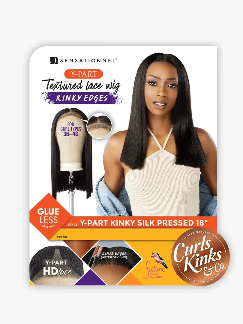 Sensationnel Kinky Edges Y-Part HD Lace Wig β Kinky Silk Pressed 18" - Image 3