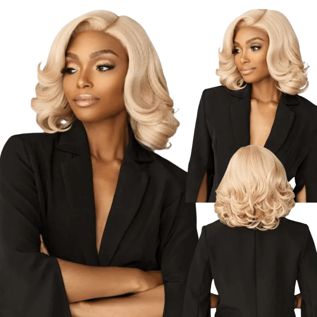 Sensationnel Synthetic Hair Butta Chic Bob Glueless HD Lace Front Wig - LOB Unit 7