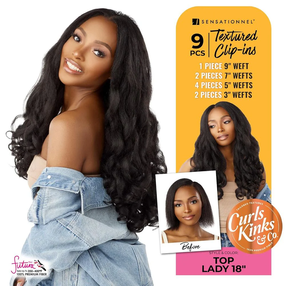 Sensationnel Curls Kinks & Co. Clip-In Extensions – Top Lady 18" - Image 2