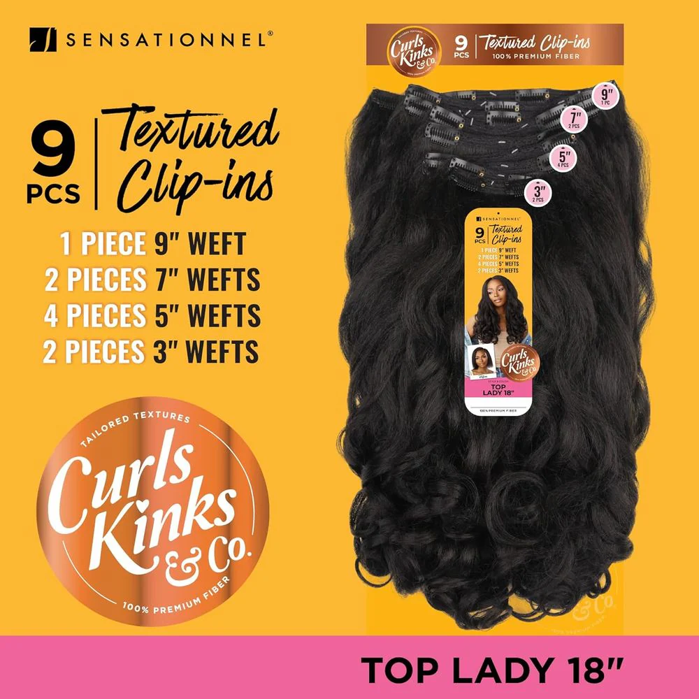 Sensationnel Curls Kinks & Co. Clip-In Extensions – Top Lady 18" - Image 3