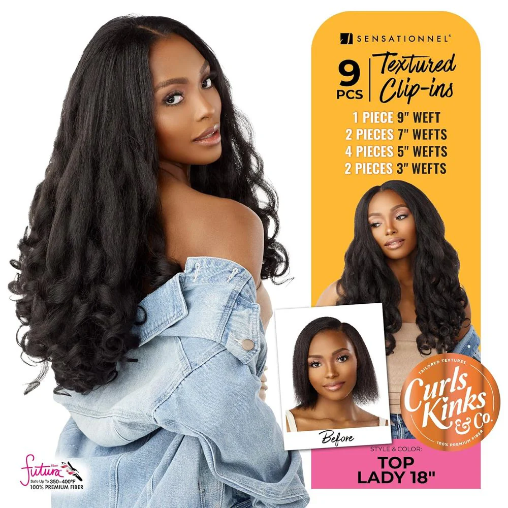 Sensationnel Curls Kinks & Co. Clip-In Extensions – Top Lady 18" - Image 4