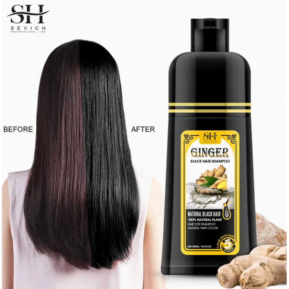 Sevich Black Ginger Hair Dye Shampoo – 16.9 oz - Image 4