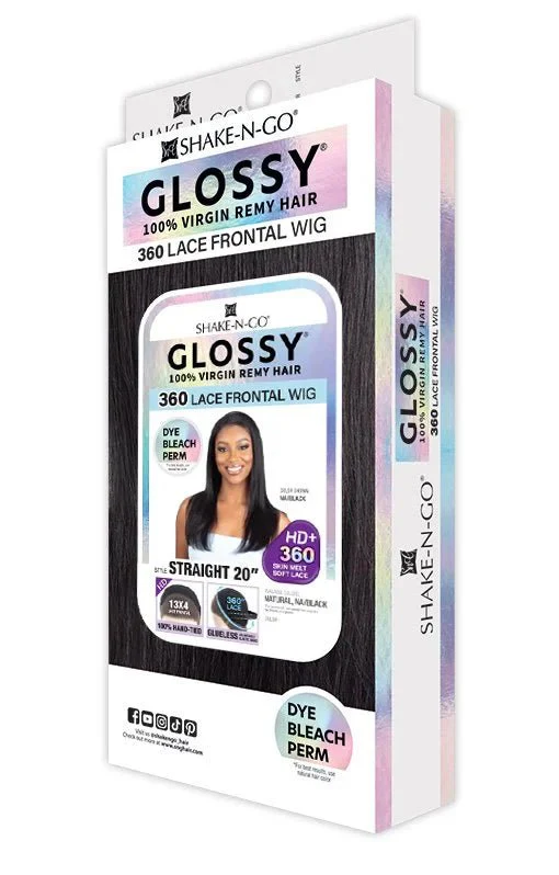 Shake N Go Glossy 360 Lace Frontal Wig – Straight 20" - Image 4