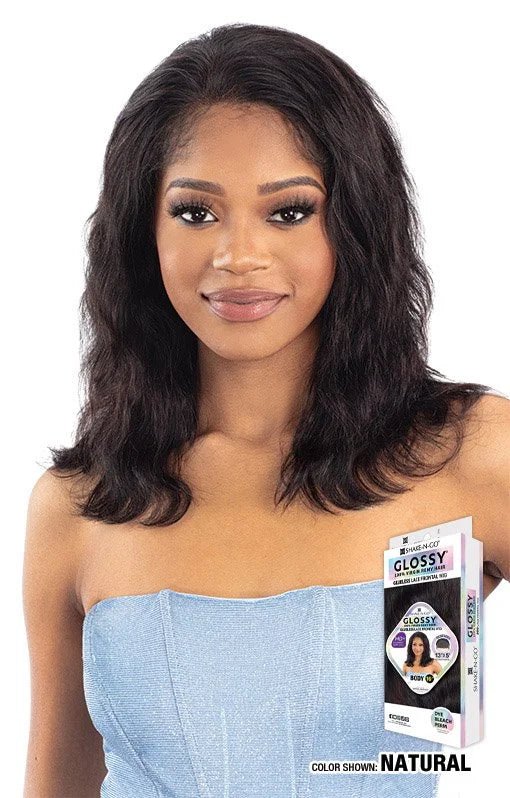 Shake N Go Glossy Glueless Lace Frontal Wig – Body 16" - Image 3