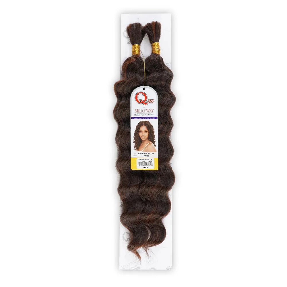 Shake N Go MilkyWay Que Human Hair Deep Bulk - 18"