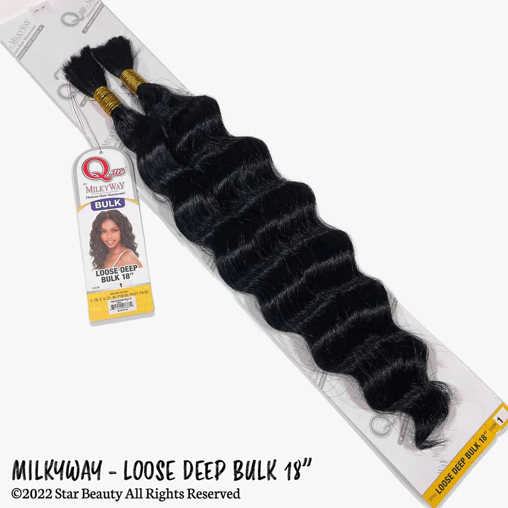 Shake N Go MilkyWay Que Human Hair Deep Bulk - 18" - Image 5