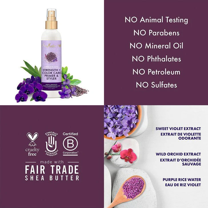 Shea Moisture Purple Rice Water Hair Primer & Styler - Image 3