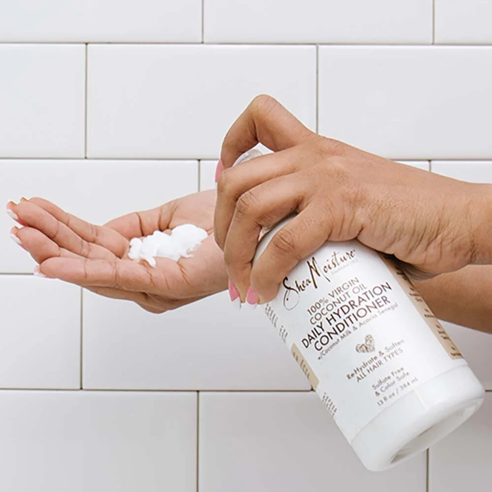 Shea Moisture Virgin Coconut Oil Daily Hydration Conditioner – 13 oz - Image 4