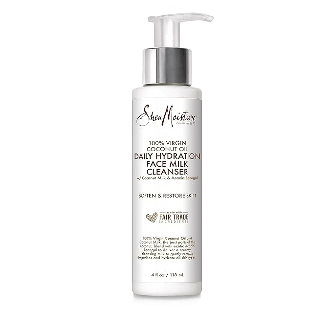 Shea Moisture Virgin Coconut Oil Daily Hydration Face Milk Cleanser – 4 oz