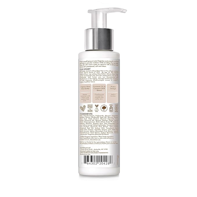 Shea Moisture Virgin Coconut Oil Daily Hydration Face Milk Cleanser – 4 oz - Image 2