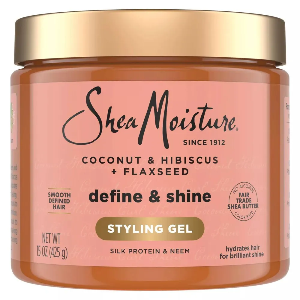 SheaMoisture Coconut & Hibiscus + Flaxseed Defining Styling Hair Gel - 15oz