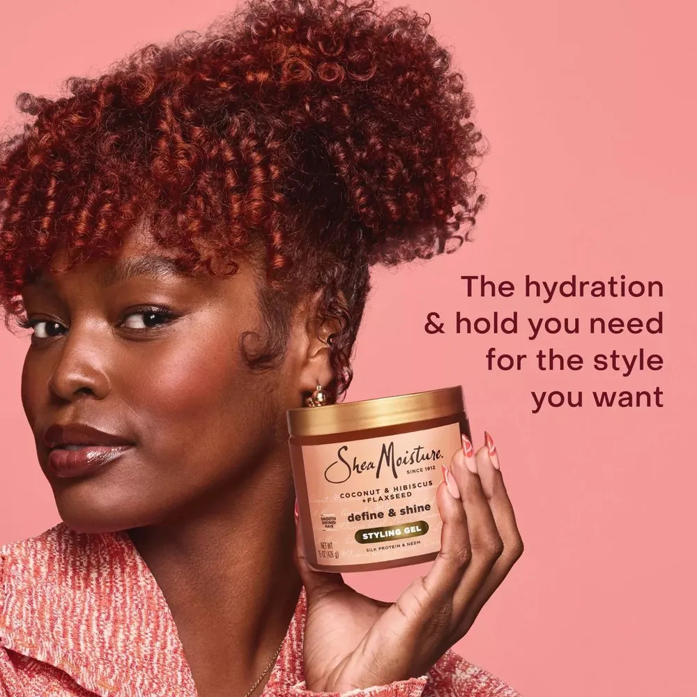 SheaMoisture Coconut & Hibiscus + Flaxseed Defining Styling Hair Gel - 15oz - Image 4