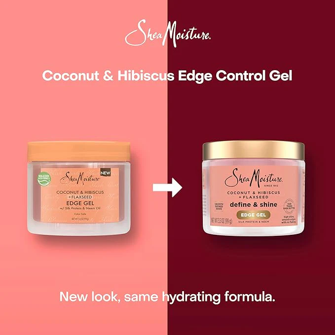 SheaMoisture Coconut & Hibiscus + Flaxseed Edge Gel – 3.5 oz - Image 2
