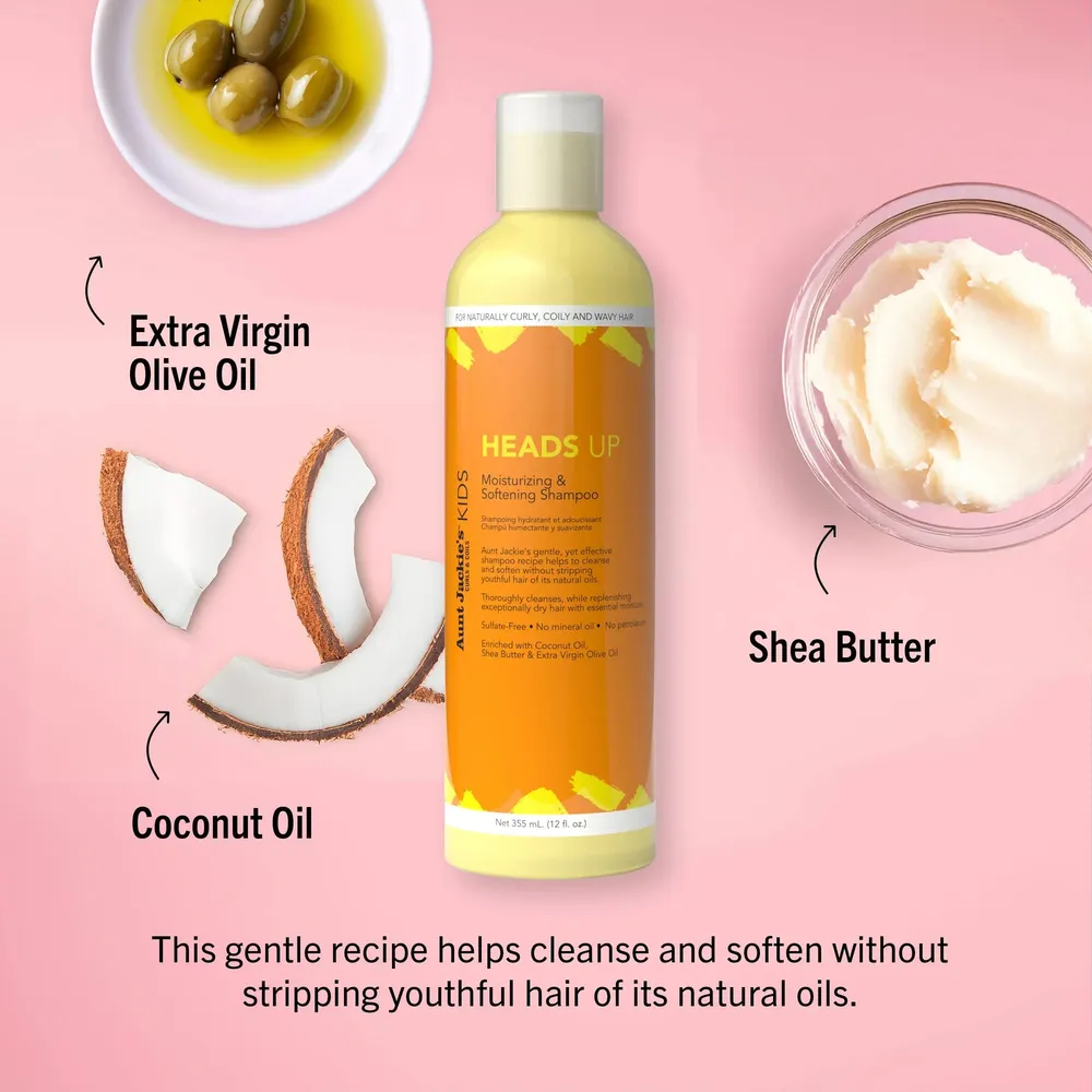 Aunt Jackie’s Kids Heads Up Moisturizing Shampoo – 12 oz - Image 4