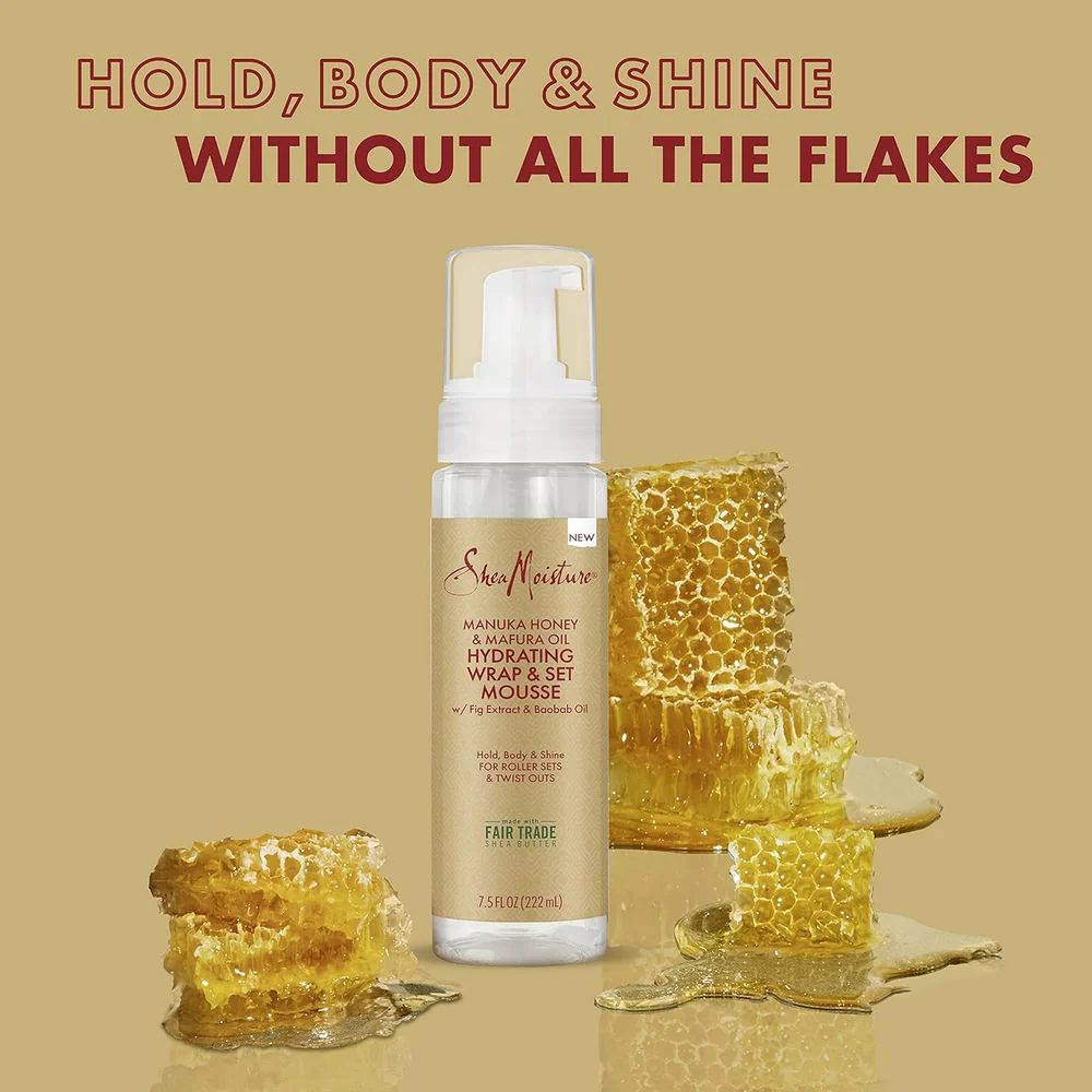 SheaMoisture Manuka Honey & Mafura Oil Wrap & Set Mousse – 7.5 oz - Image 3