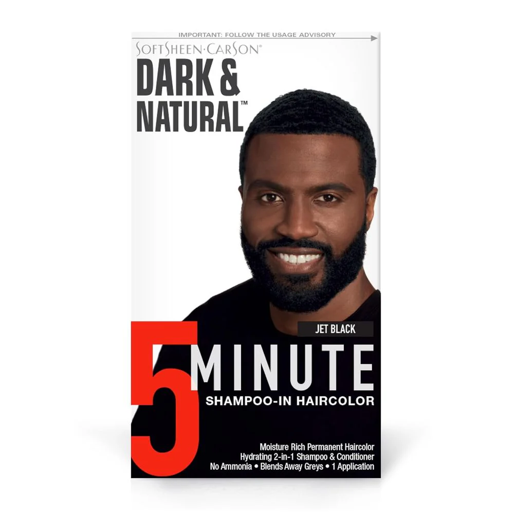 SoftSheen Dark and Natural 5 Minute Hair Color – Gray Coverage for Men