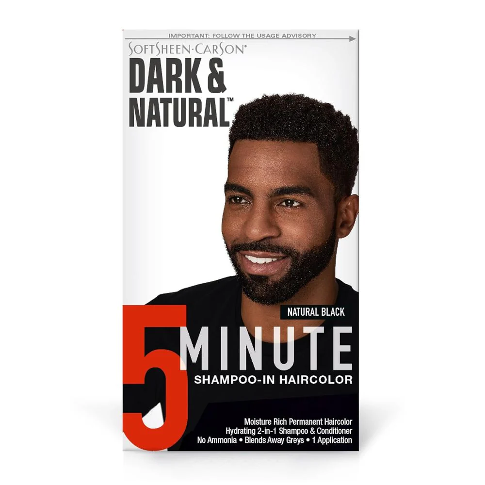 SoftSheen Dark and Natural 5 Minute Hair Color – Gray Coverage for Men - Image 2