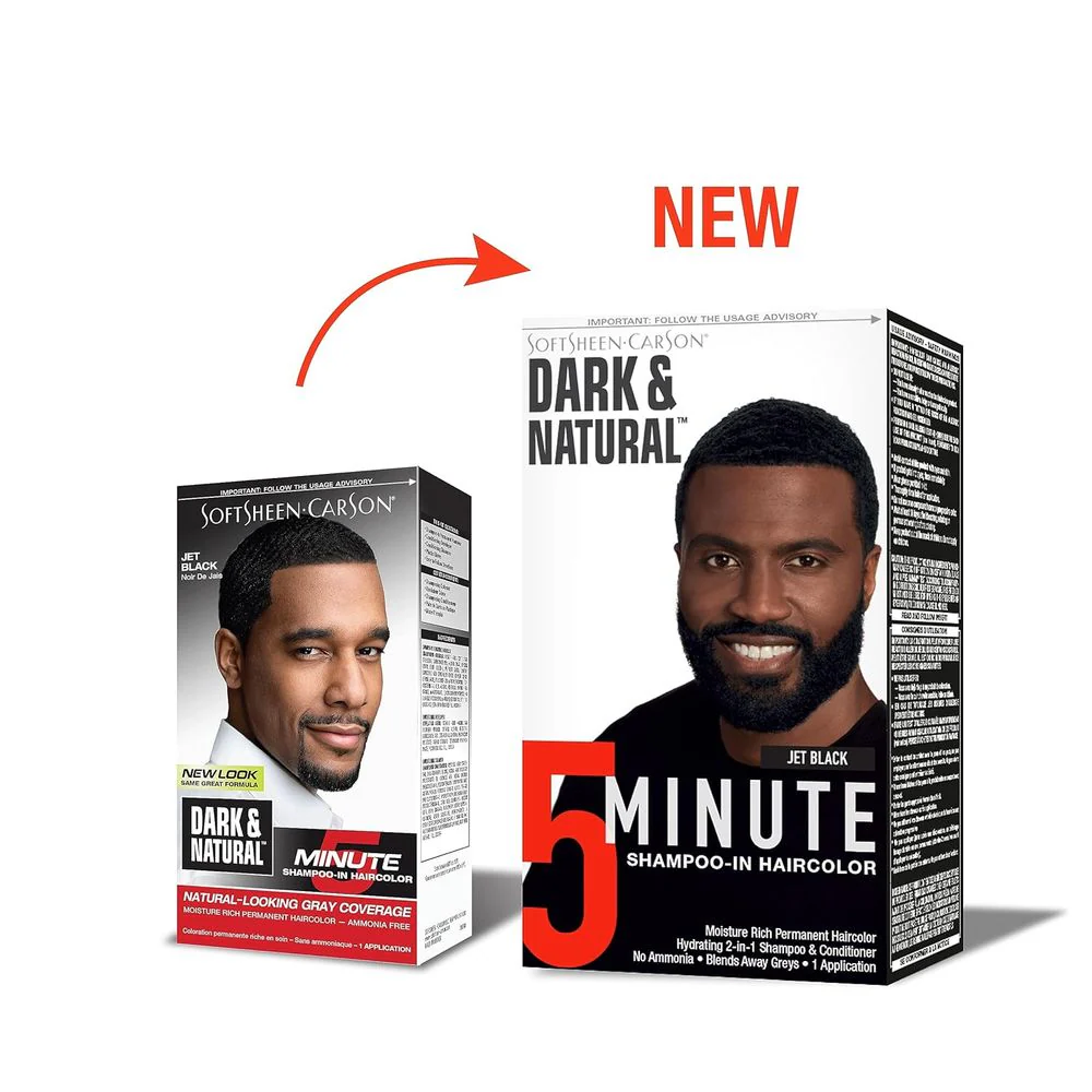 SoftSheen Dark and Natural 5 Minute Hair Color – Gray Coverage for Men - Image 3
