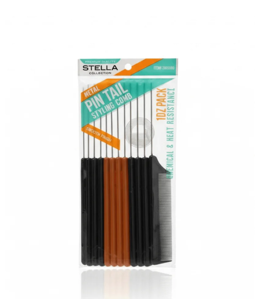 Stella Metal Pin Tail Comb Premium Quality – 1DZ - Image 2