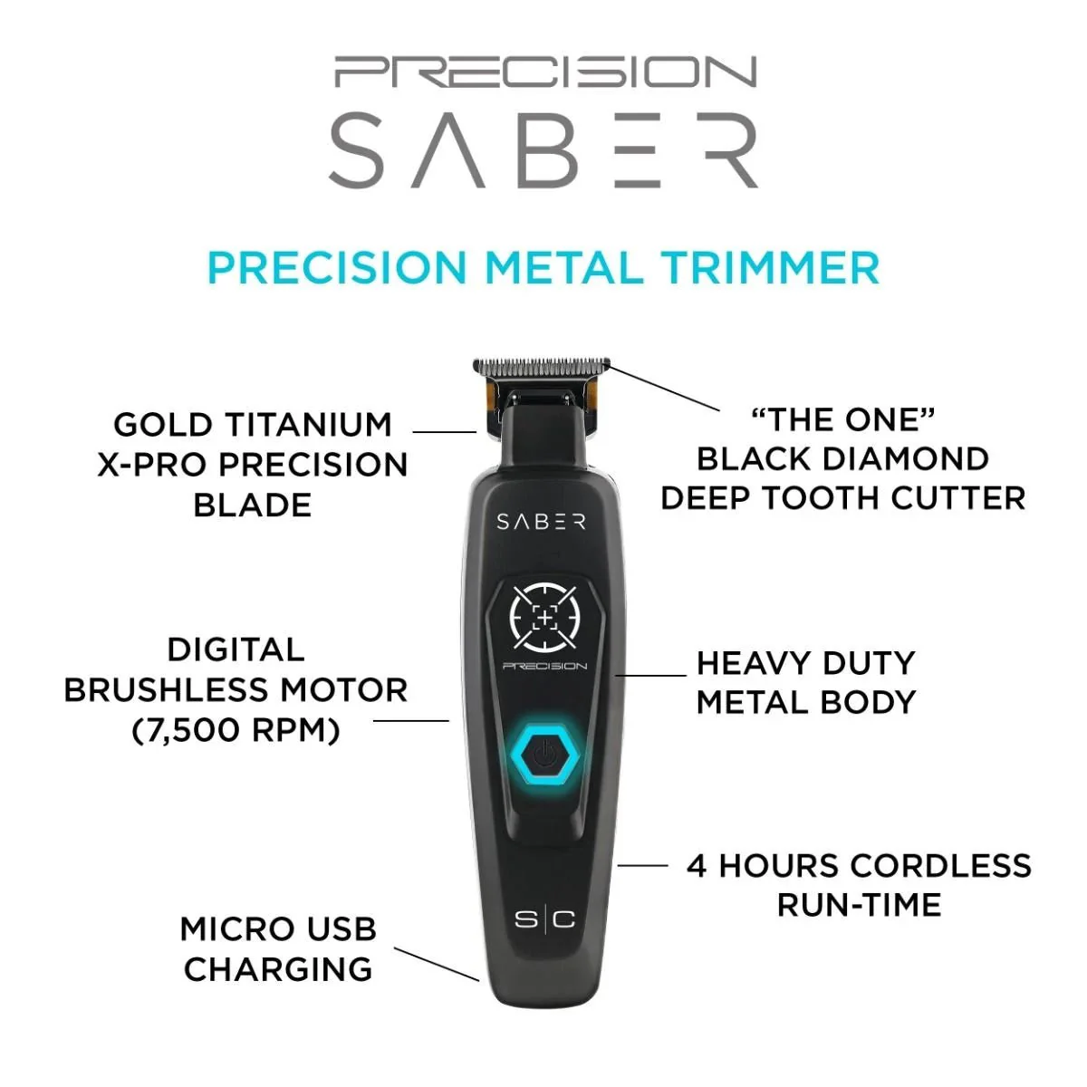 StyleCraft Saber Professional Hair Trimmer – Cordless - Image 2