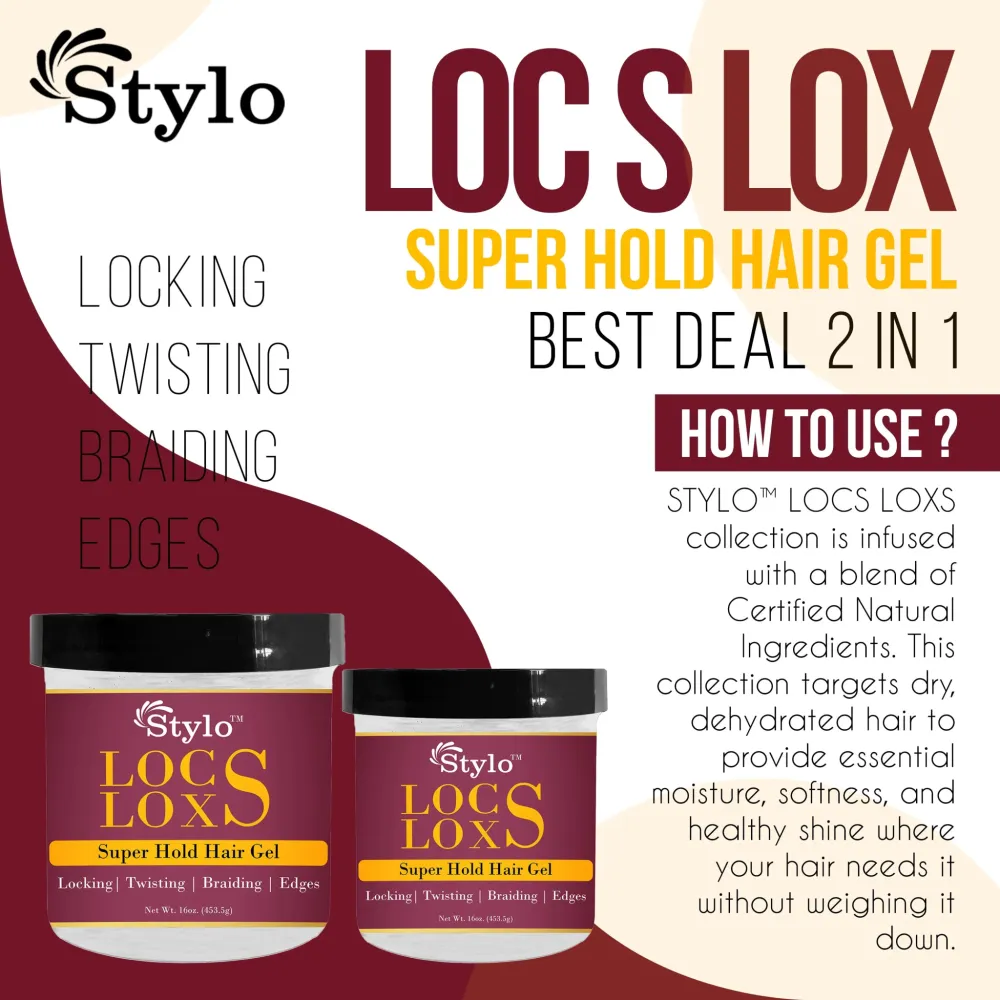Stylo Locs Super Hold Hair Gel – 16oz - Image 2