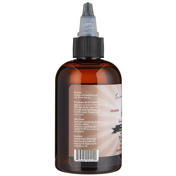Sunny Isle Pimento Oil with Black Castor Oil - 4 oz - Image 5