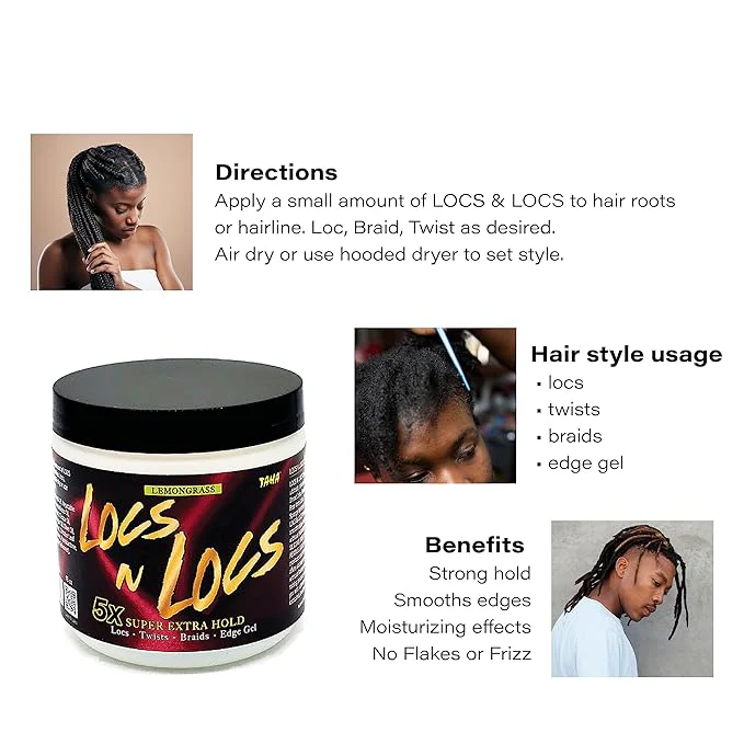 Taha Locs & Locs Gel – 5X Super Hold 16 oz - Image 3