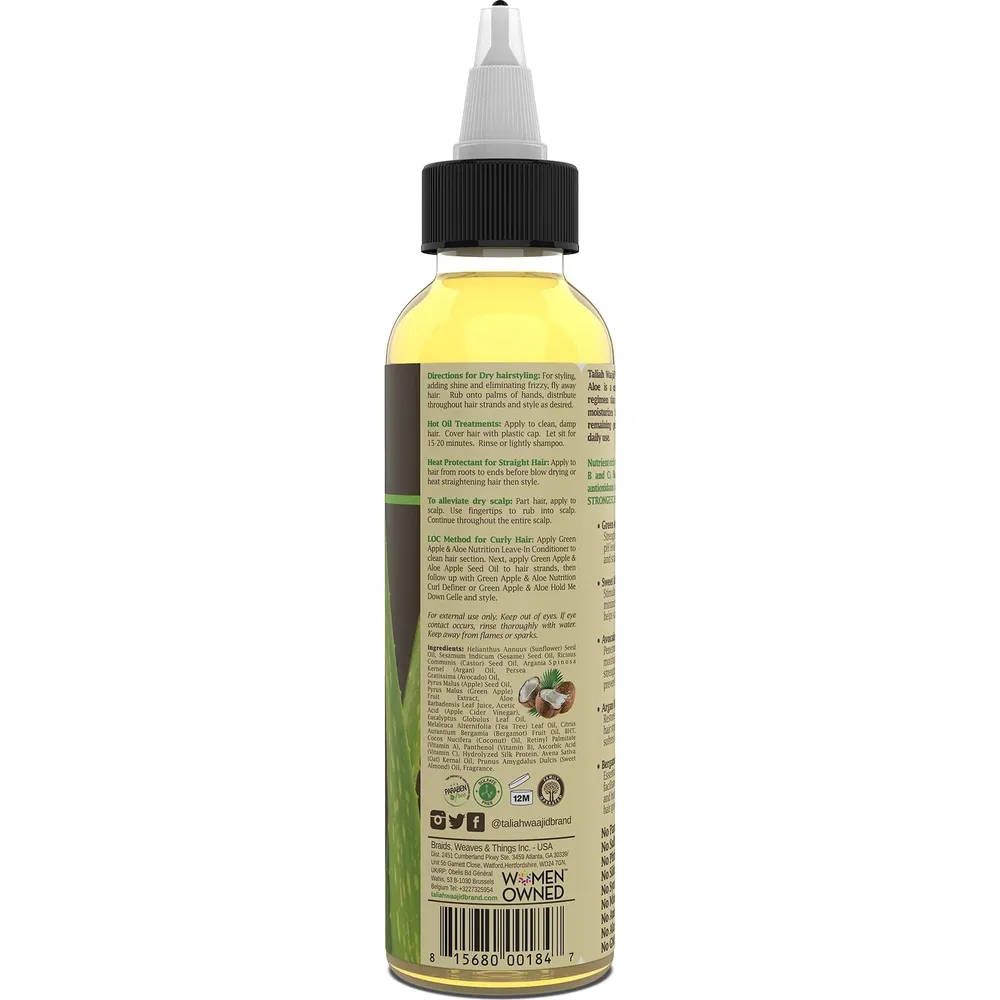 Taliah Waajid Green Apple and Aloe Nutrition Apple Seed Oil - 4 oz - Image 5