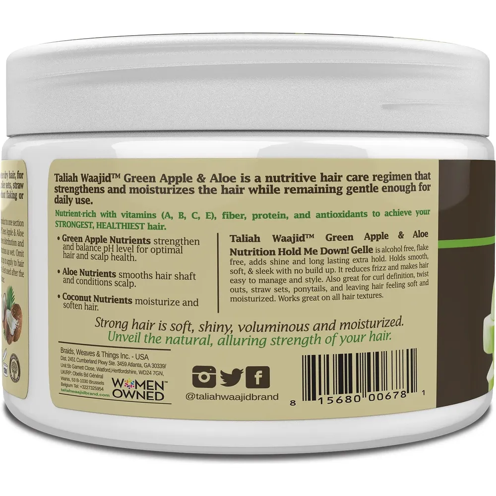 Taliah Waajid Green Apple & Aloe Hold Me Down Gelle – 12oz - Image 4