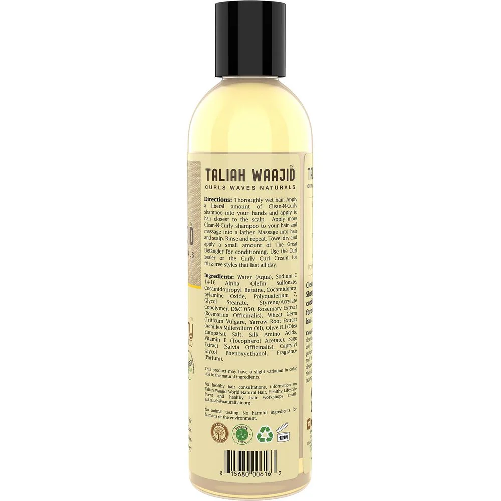 Taliah Waajid Curls Waves and Naturals Clean-N-Curly Hydrating Shampoo - 8 oz - Image 4