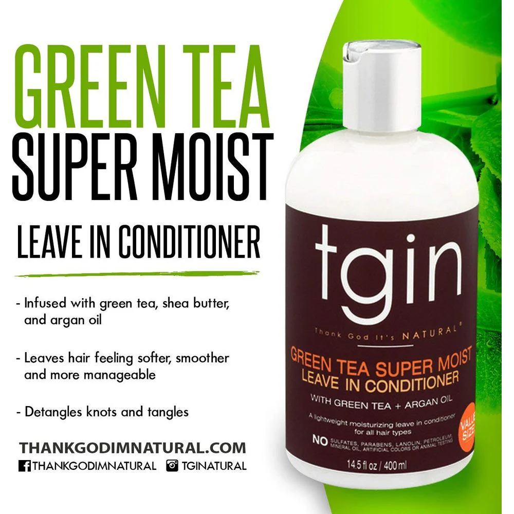 TGIN Green Tea Super Moist Leave-In Conditioner - 13 oz - Image 4