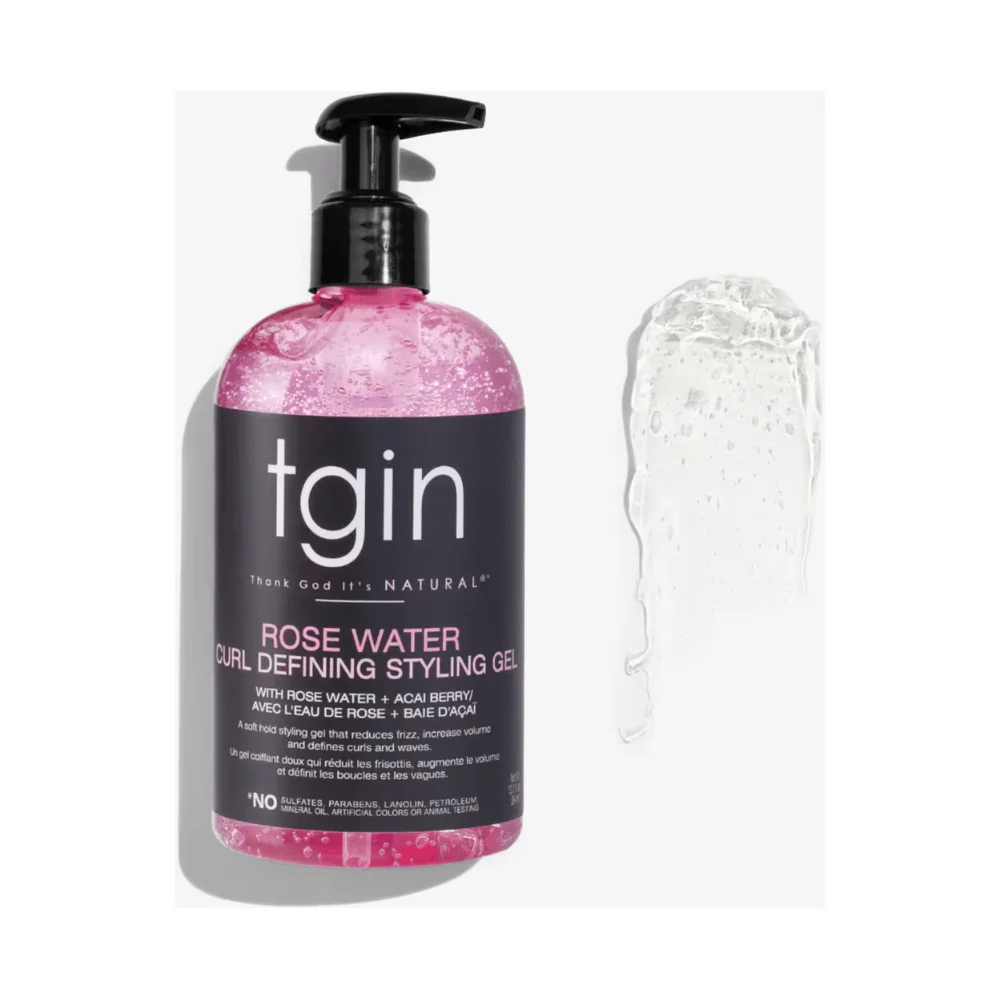 TGIN Rose Water Styling Gel - Light Hold for Curly Hair 13 oz - Image 4