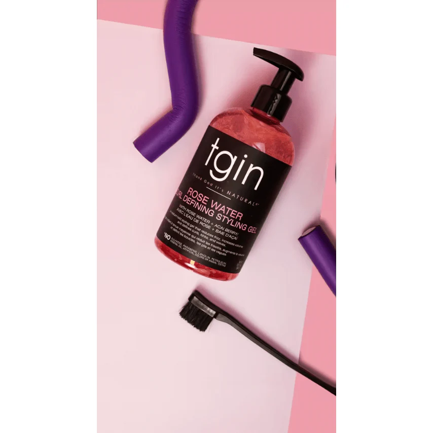 TGIN Rose Water Styling Gel - Light Hold for Curly Hair 13 oz - Image 5