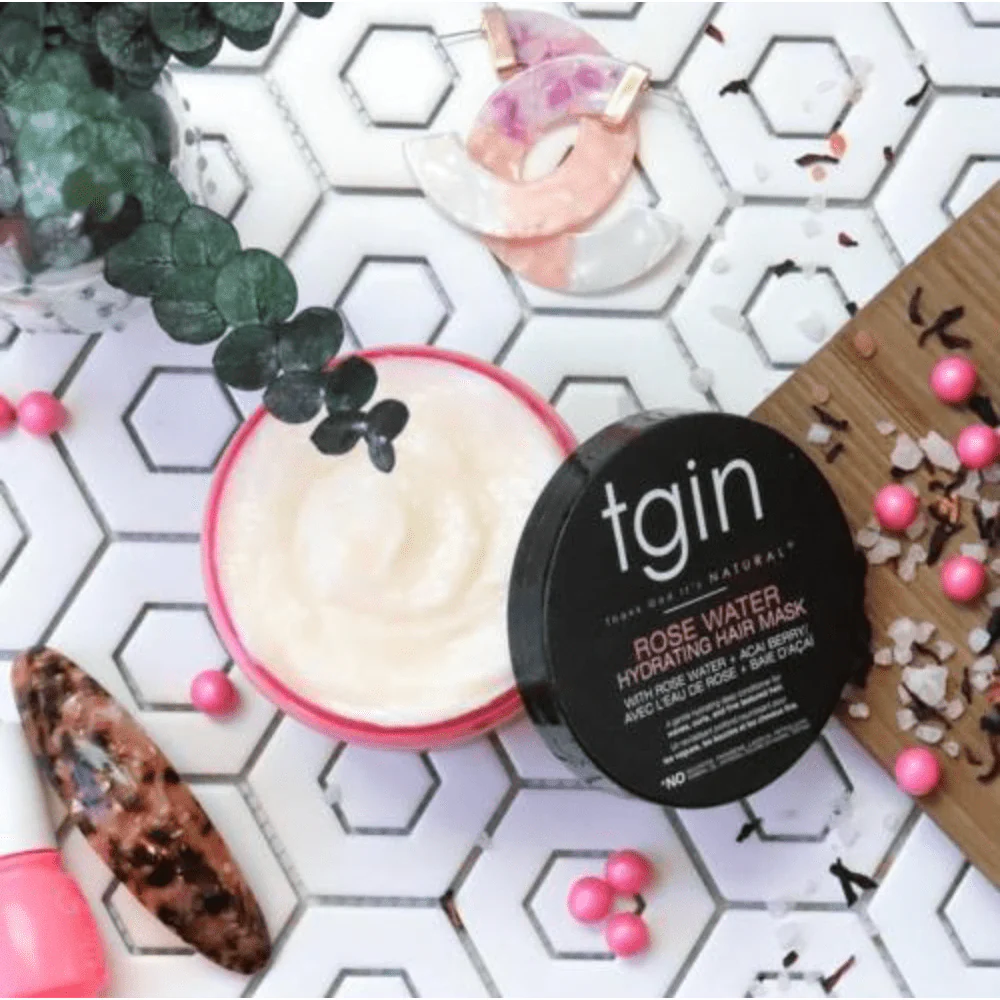 TGIN Rose Water Hydrating Hair Mask – 12 oz - Image 2