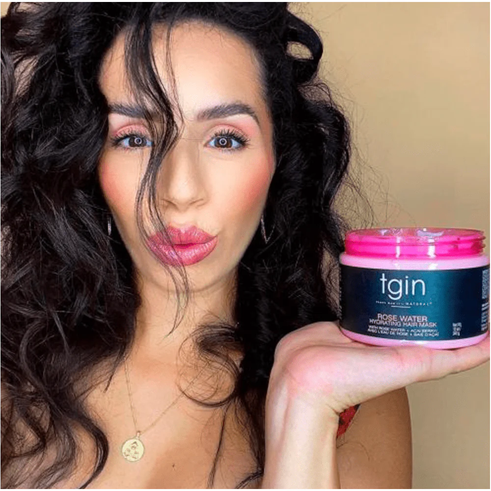 TGIN Rose Water Hydrating Hair Mask – 12 oz - Image 4