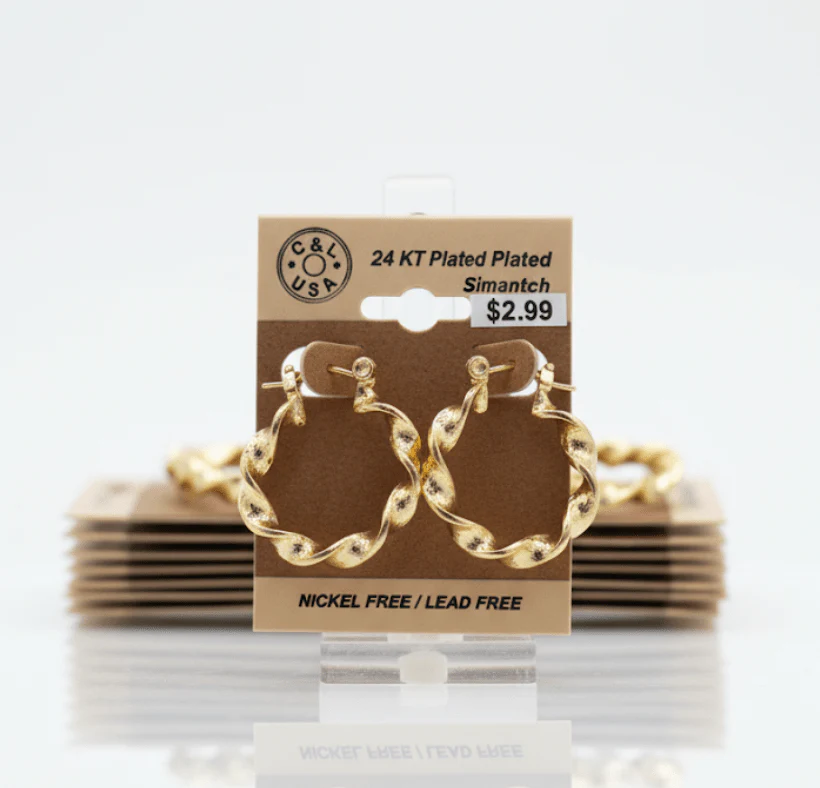 The C&L Fashion Jewelry Pincatch Earrings - Gold - Image 16