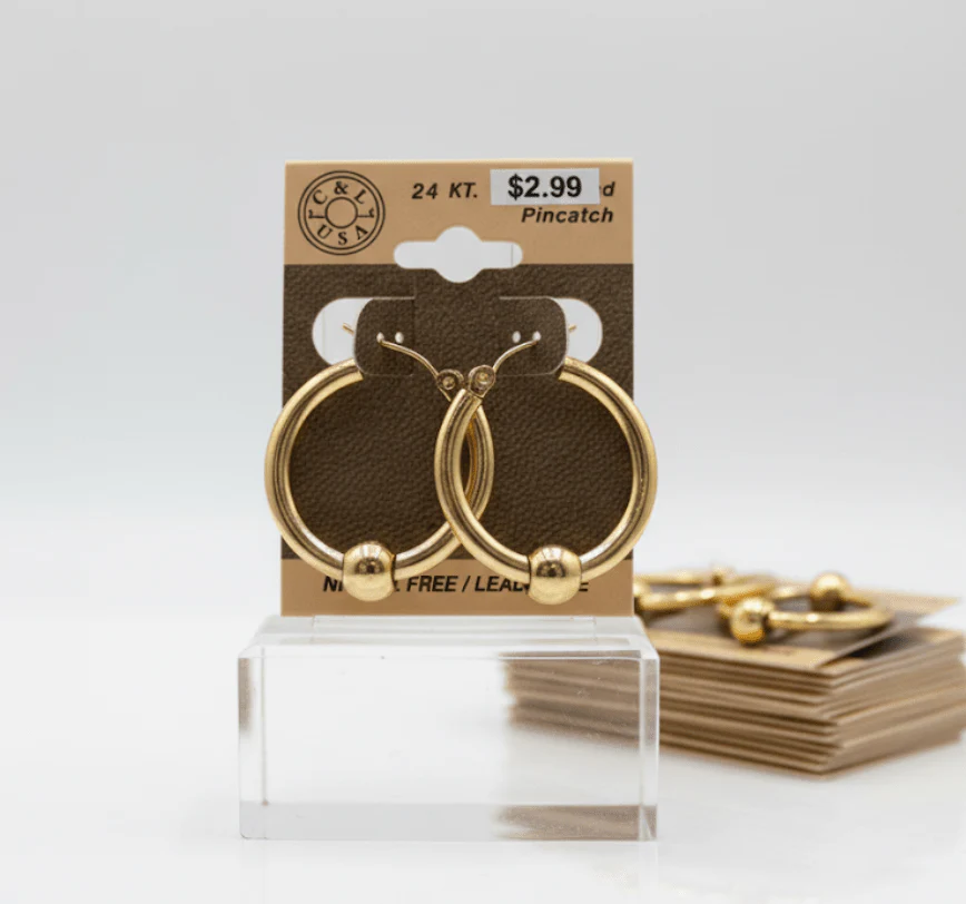 The C&L Fashion Jewelry Pincatch Earrings - Gold - Image 19