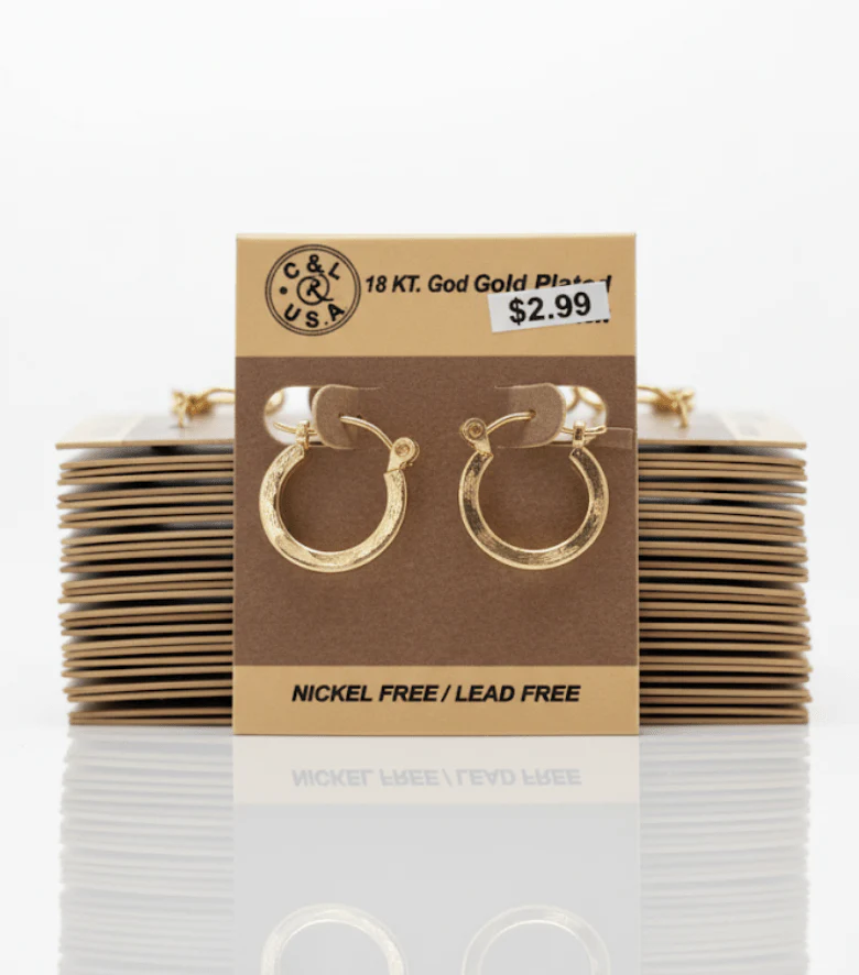 The C&L Fashion Jewelry Pincatch Earrings - Gold - Image 5