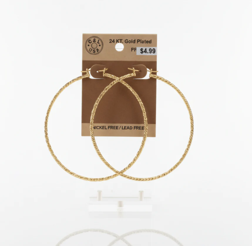 The C&L Fashion Jewelry Pincatch Earrings - Gold - Image 3