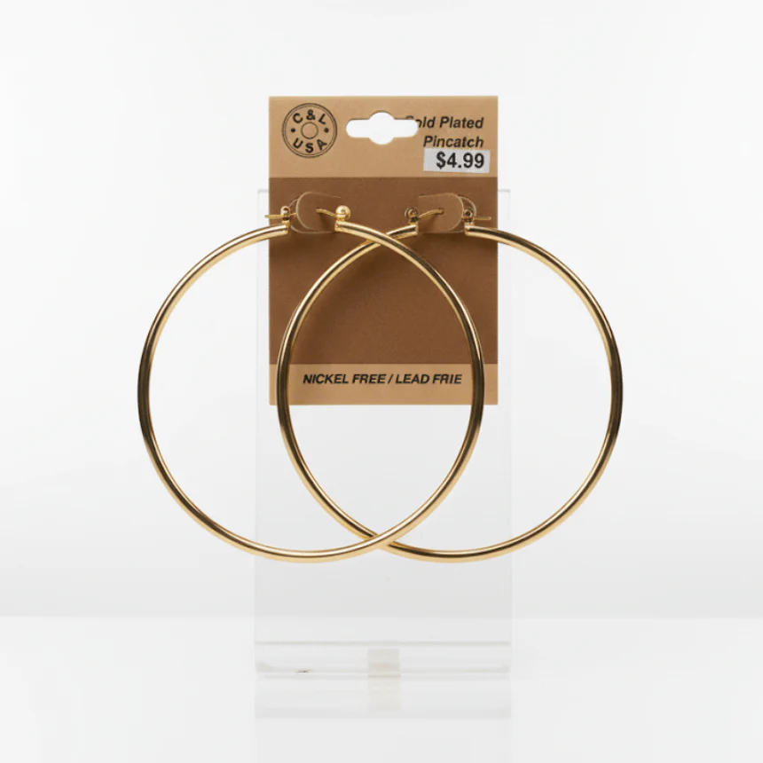 The C&L Fashion Jewelry Pincatch Earrings - Gold - Image 4