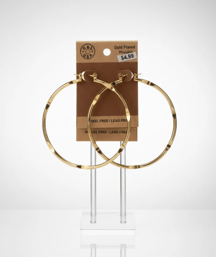 The C&L Fashion Jewelry Pincatch Earrings - Gold - Image 5