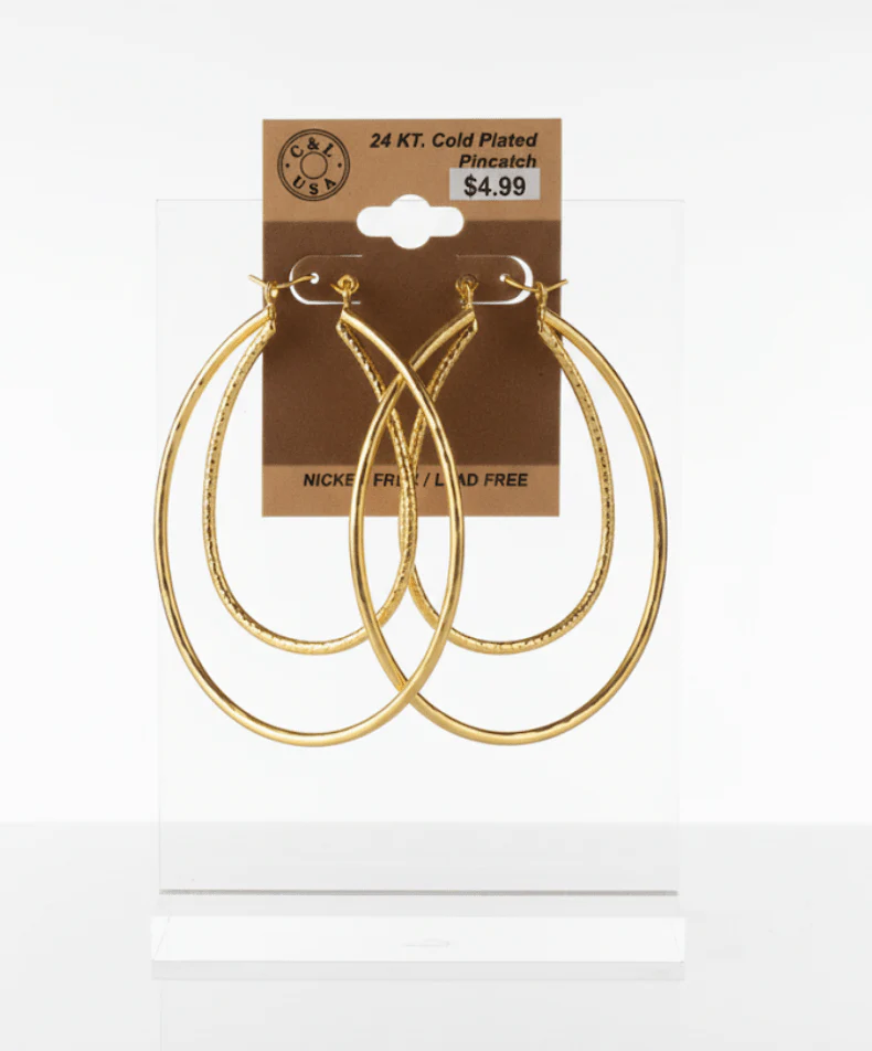 The C&L Fashion Jewelry Pincatch Earrings - Gold - Image 8