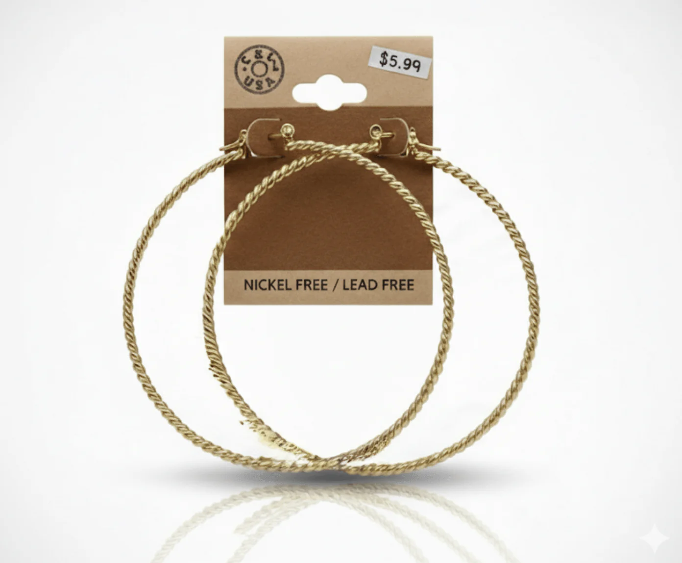 The C&L Fashion Jewelry Pincatch Earrings - Gold - Image 3