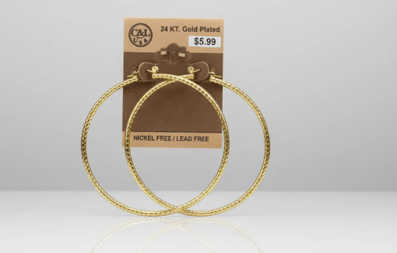 The C&L Fashion Jewelry Pincatch Earrings - Gold - Image 4