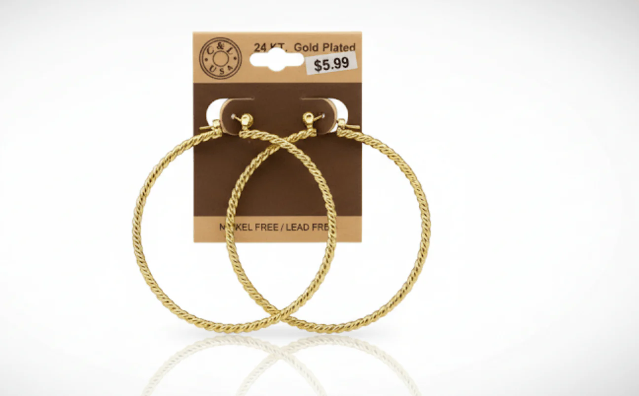 The C&L Fashion Jewelry Pincatch Earrings - Gold - Image 5