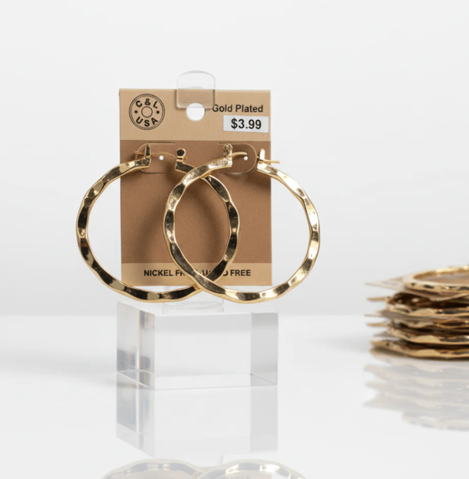 The C&L Fashion Jewelry Pincatch Earrings - Gold - Image 3