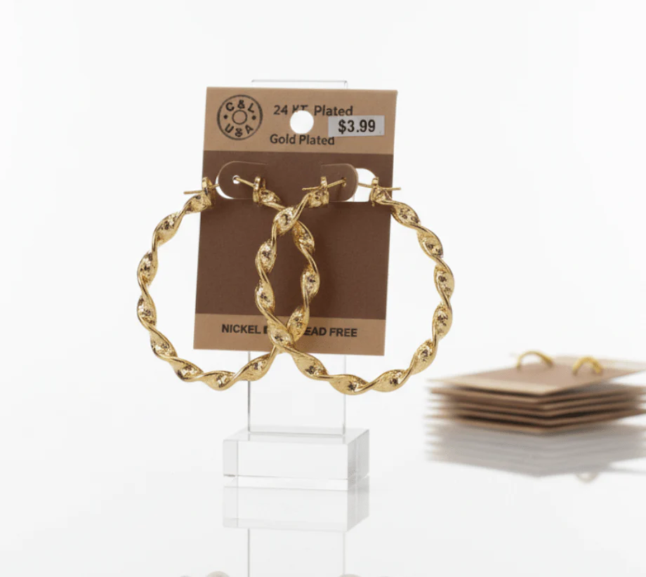The C&L Fashion Jewelry Pincatch Earrings - Gold - Image 4