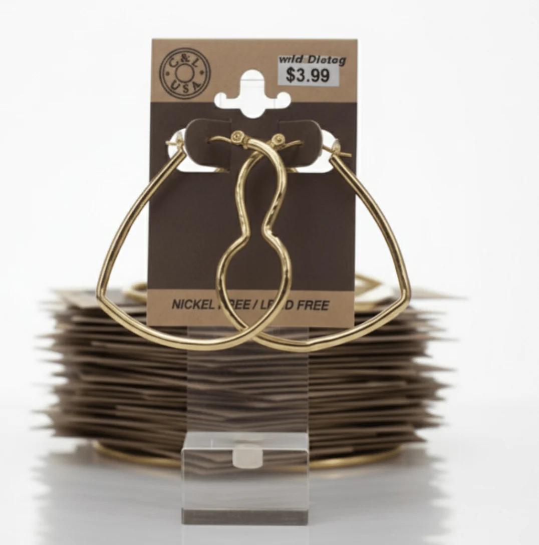 The C&L Fashion Jewelry Pincatch Earrings - Gold - Image 6