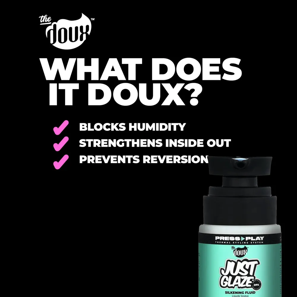 The Doux Just Glaze Silkening Fluid Heat Protectant - 2 oz - Image 4